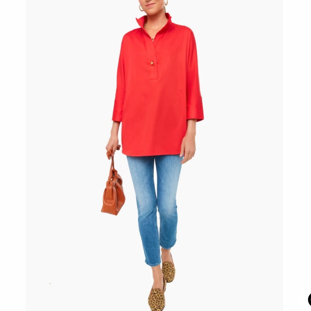Tuckernuck Red Split-Neck Tunic
